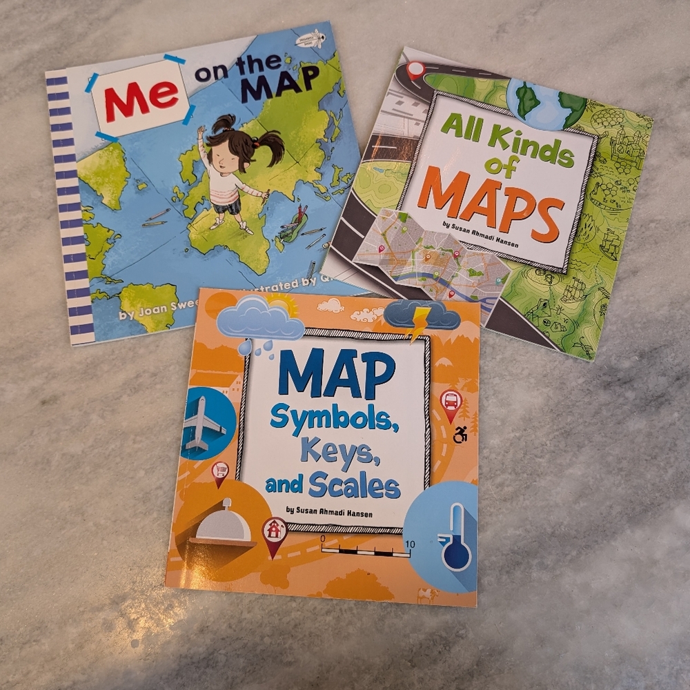 Set of Books about Maps and Locations for First Graders